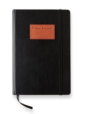 Levenger Luxe Leather 5-Year Journal Black Hardcover Binding
